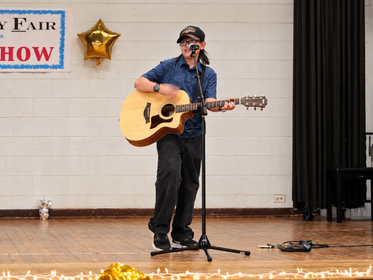 Holden Garcia performing at the DuPage County Fair talent contest.