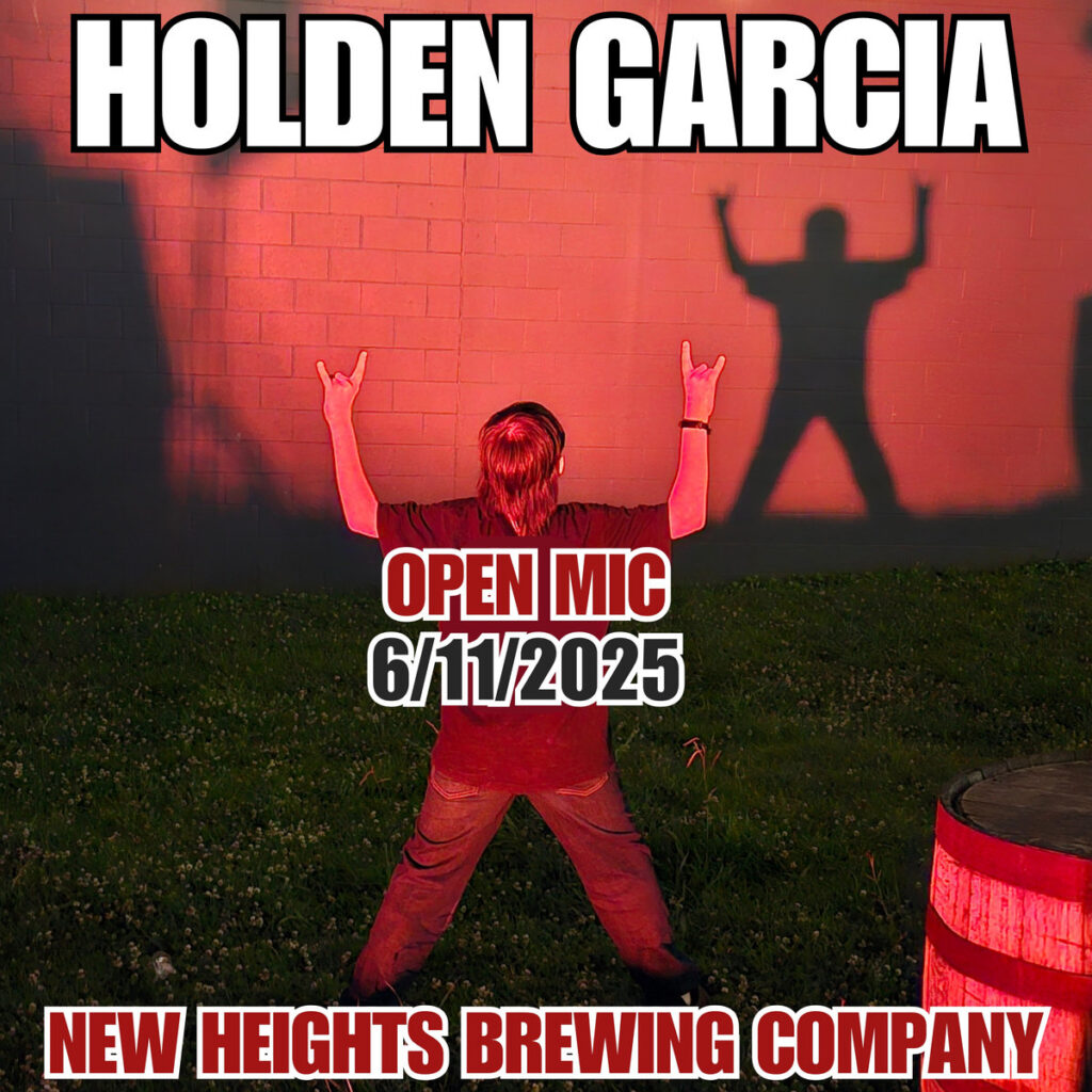 Nashville Fun by Holden Garcia, live open mic cover artwork showing Holden and his shadow against a red brick wall.